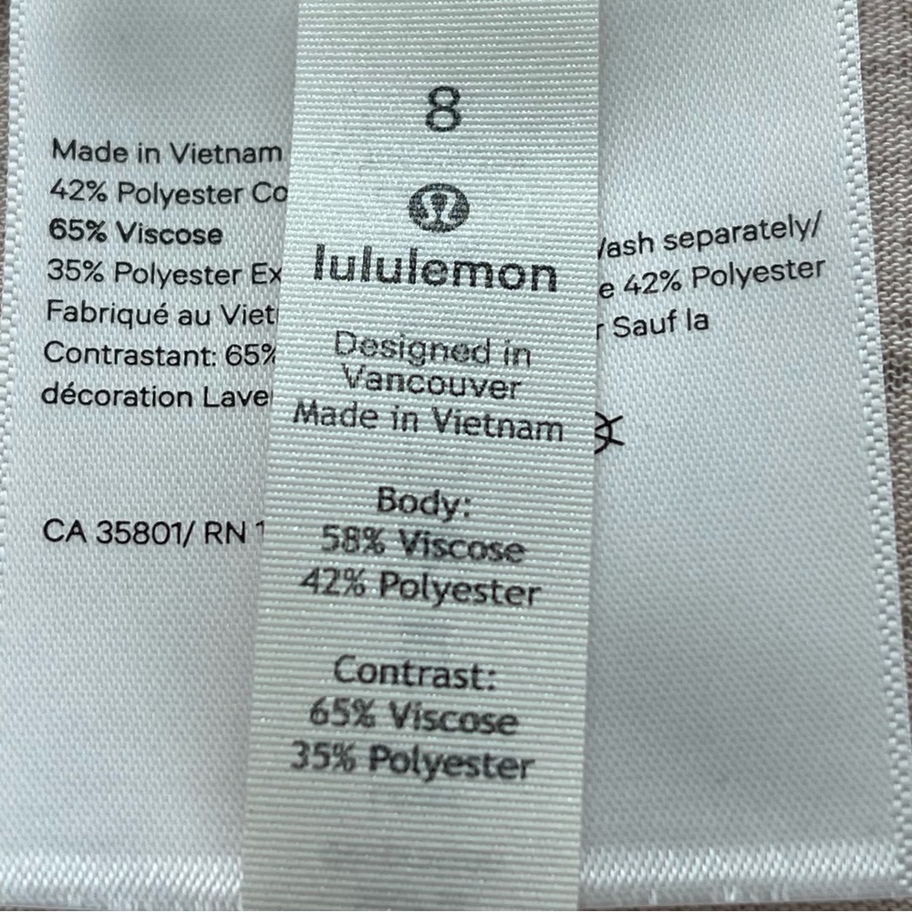 Lululemon Uncovered Tall Tank Silk Rose Size 8 NEW - Picture 13 of 13